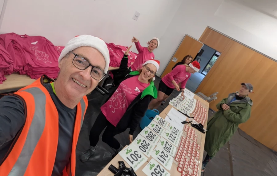 Volunteers, ready for the Turkey Run, 2024, organised by the Maidstone Harriers
