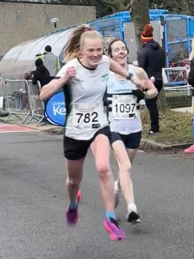 Maidstone Harriers runner Charlotte Johnston racing at Canterbury 10 Mile