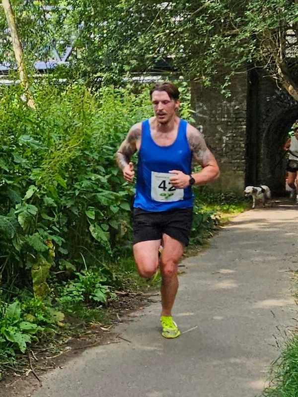 Jamie Forman racing at the 2025 Maidstone Harriers David Thornby 10k