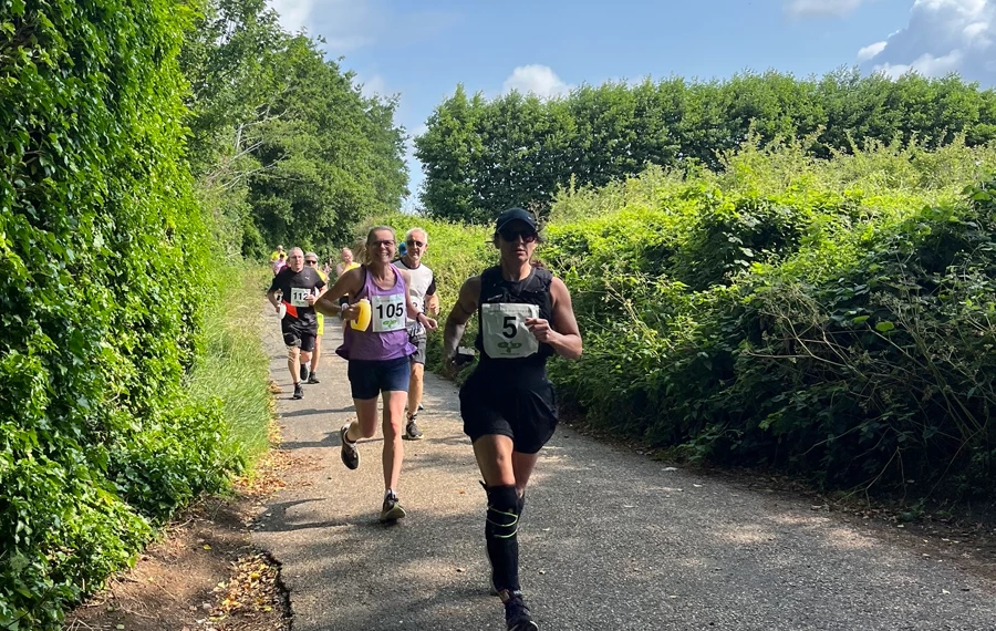Runners climbing the hill during the 2025 Maidstone Harriers David Thornby 10k