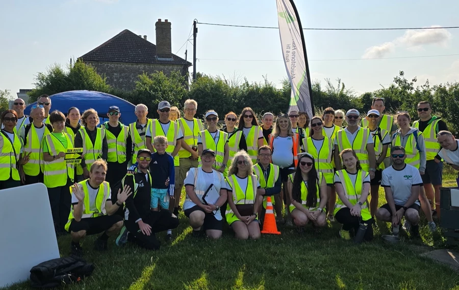 Volunteer team from Maidstone Harriers supporting the 2025 David Thornby 10k