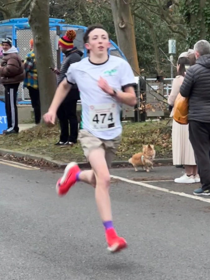 Maidstone Harriers runner Sam Flood at Canterbury 10 Mile during the Kent Road Running Grand Prix awards day