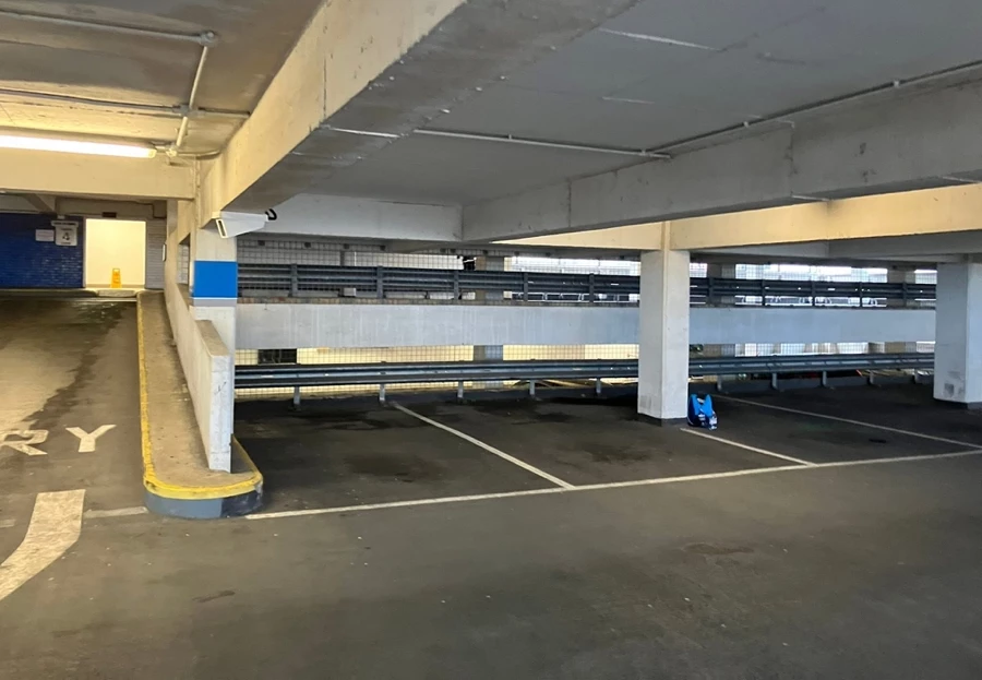Inside the Victoria Circus multi-storey car park in Southend used for the 63-lap marathon course