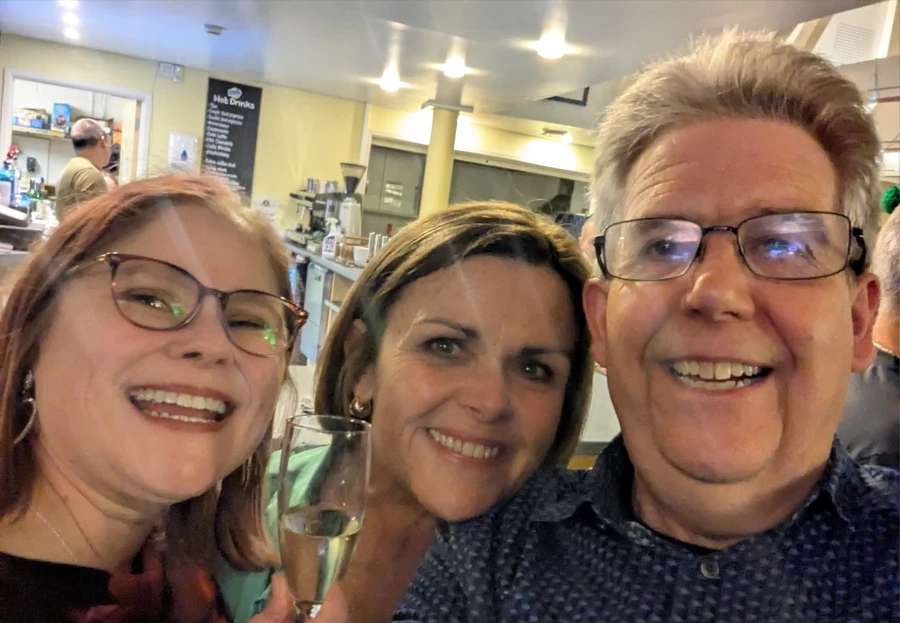 Maidstone Harriers Member of the Month for February 2026 is Matt Fraser. Photo is Matt and fellow Harriers at a the club's annual awards night