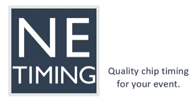 Logo for NE Timing, who have partnered with Maidstone Harriers for event timing.
