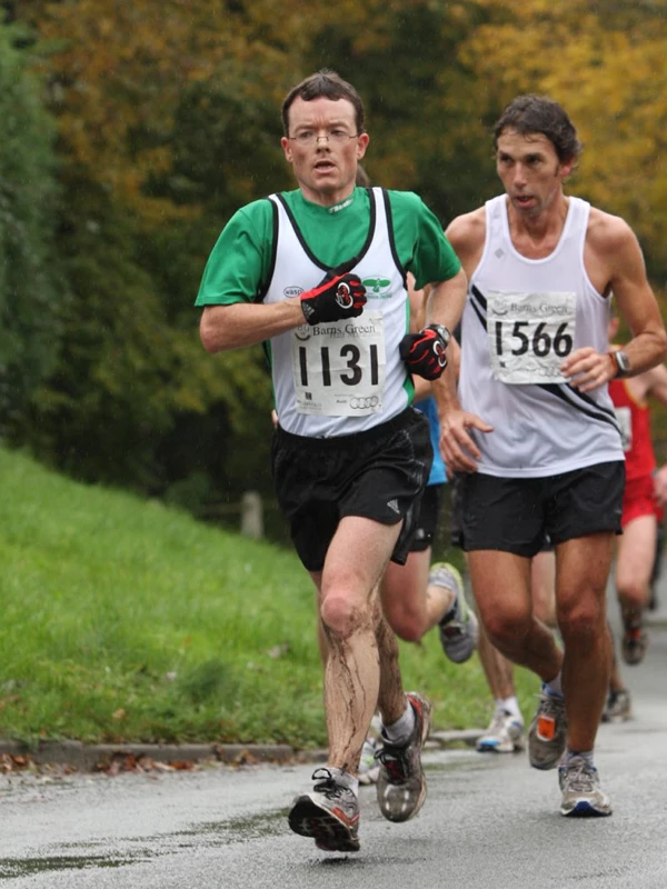 Mike Murdoch of Maidstone Harriers racing at the Barns Green Half Marathon