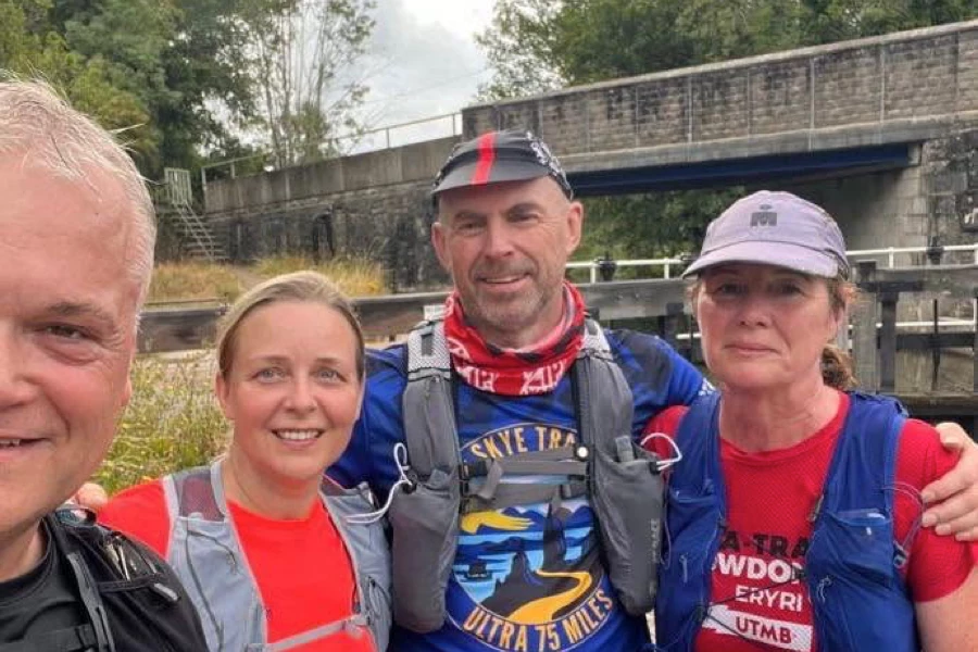 Jo and fellow Maidstone Harriers during an ultra running event